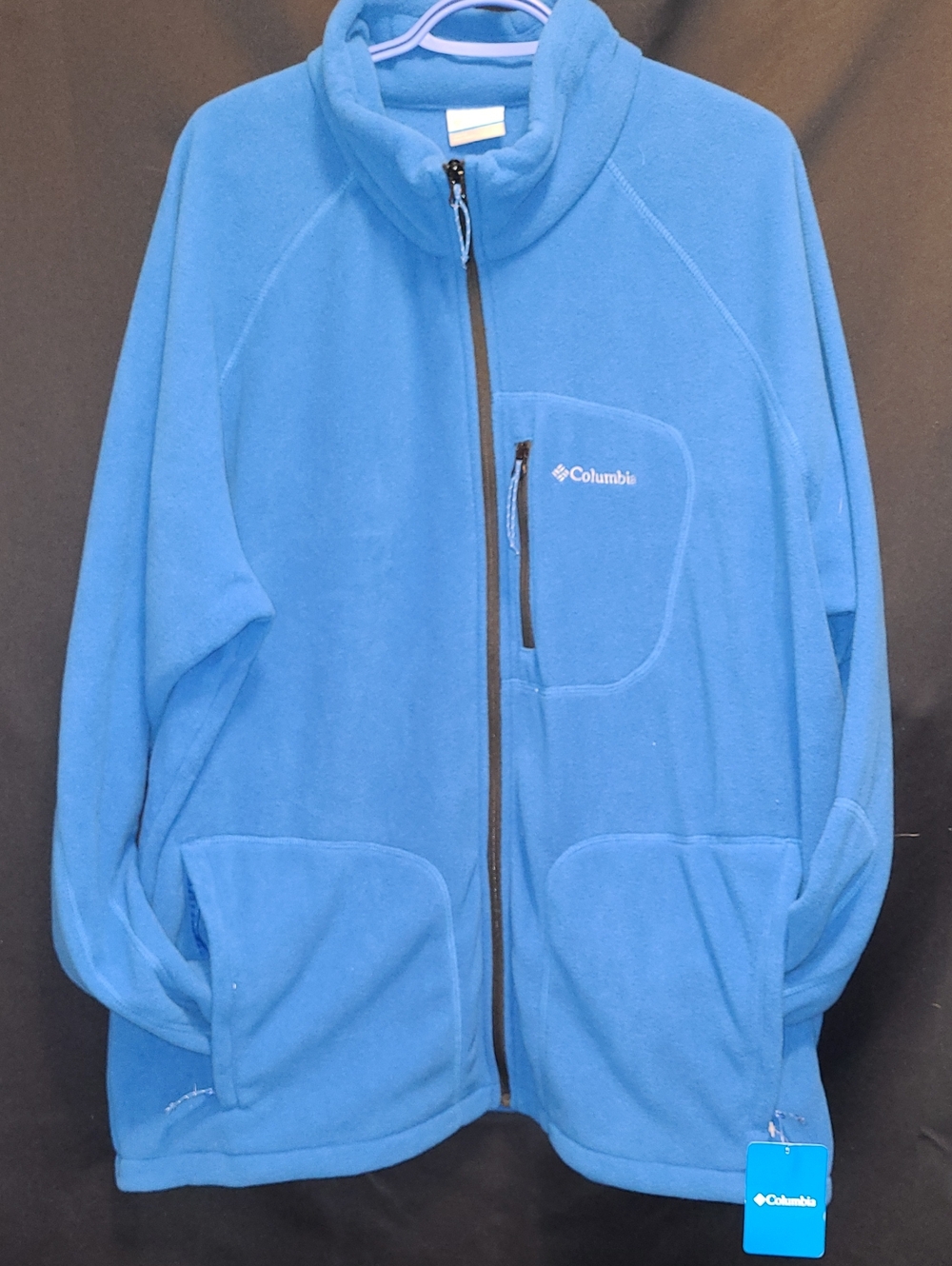 Columbia Men's Blue Full-Zip Fleece Jacket SIZE 3XL